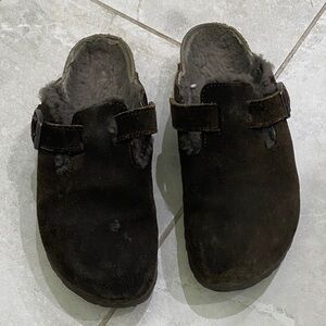 Birkenstock Black Suede Clogs